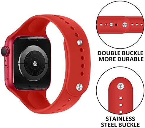 Силиконов ремък за Apple Watch Band 44 мм 40 мм, 38 мм и 45 мм 41 мм 42 мм Мек силиконов Спортен каишка за iwatch Bands Series