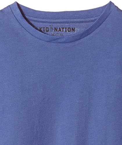 Kid Nation / Бебешки Върховете на бретелях от памук, Ризи с кръгло деколте без Ръкави за момчета и момичета 4-12 години