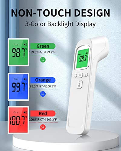 Безконтактен Термометър за челото, Цифров Инфрачервен Термометър за възрастни и деца, Безконтактно Детски Термометър, Двухрежимный Дигитален