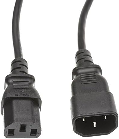 Удължителен кабел за захранване на компютъра/монитора с дължина 25 метра, Включете C13-C14, 3-пинов, 18 AWG, SVT, 10 Ампера,