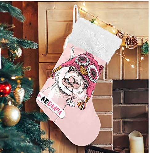 Коледни Чорапи ALAZA, Страхотни Розови Класически Чорапи от Алпака, Персонални Големи Бижута за семейни Тържества, декорация за Партита,