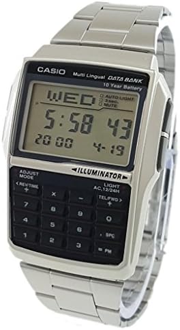 Мъжки часовник Casio DBC-32D-1A Сребристо-Стоманени с Калкулатор на Банката данни