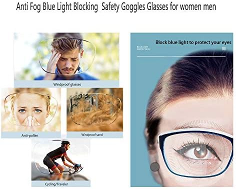 Защитни Очила, Защитни Очила, Блокиране на Синята Светлина, за Мъже и Жени (Big red)