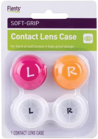 Калъф за контактни лещи Flents Soft Grip е Удобен за пътуване, фланец дизайн, здрава, мека дръжка, цвят и може да се различават