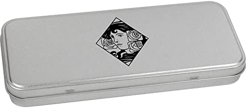 Лидице кутия за канцеларски материали Azeeda Формулирани от лицето и рози с метални панти / Кутия за съхранение (TT00192463)