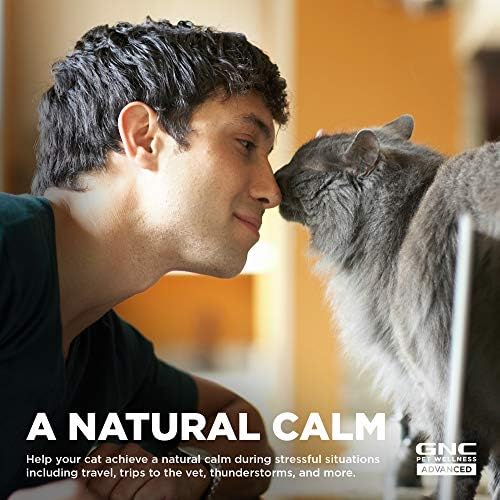 GNC Pets ADVANCED Успокояващ Котешки дъвка за котки, 60 карата | Мека Дъвка за котки с вкус на пиле за успокояване и релаксация