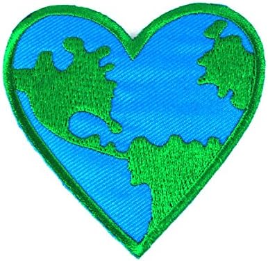 Обичай Земята, Сърцето, Вышитое Желязо на Нашивке, Спасете Природата, Свят на Свети Валентин