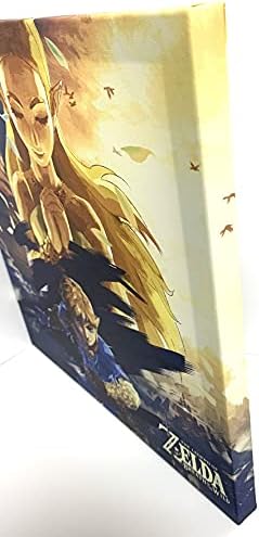 Легендата на Зельде Дъх на Дивата природа 12x12 инча Платно Печат на Плакат, с монтиран на стената Арт Декор - Link and Zelda