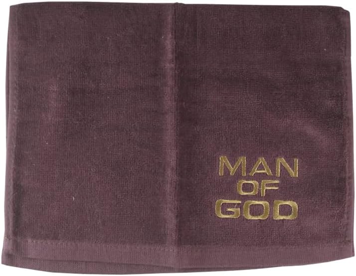 Бродирани Кърпи за ръце Swanson Christian Products - Божия Човек - за мъже-християни, пастири, Свещеници и Служители - Кърпа за пастор - Тъмно