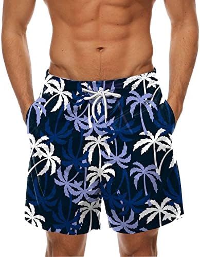 XXBR Мъжки Хавайски Плажни Шорти Лятото Дишащи Топене За Почивка С Океански Животни Принтом Ежедневни Плажни Шорти