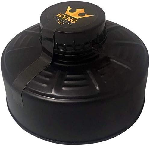 Защитна Маска в стила на израелския на Респиратор KYNG с Черен предварително покритие Контейнер Премиум-клас KYNG 40 мм за