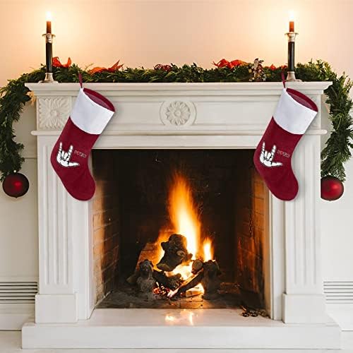 На езика на Знаците, Аз Те Обичам Коледа Окачен Отглеждане на Сладък Дядо Чорап за Коледно Декориране на Подаръци