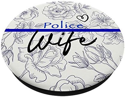Цветна фигура, Съпруга на полицай, Тънка Синя Линия на Сърцето, Попсокеты за прилагане на закона PopGrip: Замяна дръжка за телефони и таблети