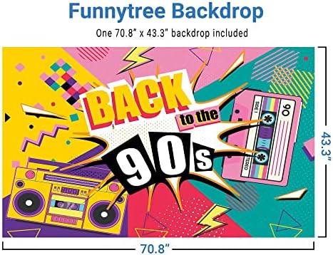 Фон Funnytree на 90-те години за парти Обратно в 90-те, обичам 90-те, Фон за Снимки на Тема, ретро, Хип-Хоп, Радио, Мода, Диско, Рок-Музика,