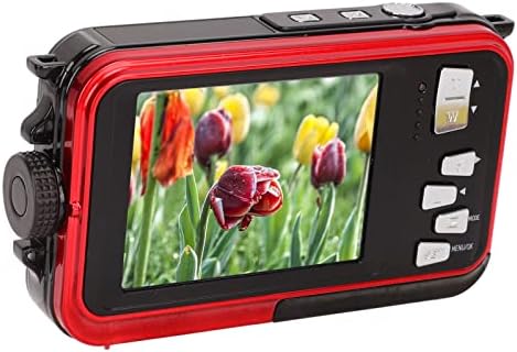 Jopwkuin Водоустойчива Камера, Full HD 2.7 К Видео 48MP Изображение Micro USB 2.0 С два Екрана Водоустойчив Цифров Фотоапарат за Снимане