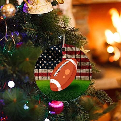 Cheyan Футболен Флаг на САЩ Коледен Орнамент, Коледа Орнамент за Коледните аксесоари за Дома Подаръци За Любителите на Спорта