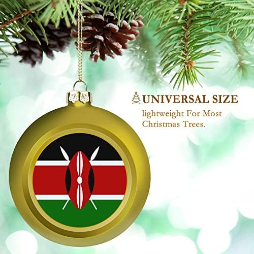 Украса за Коледната Топка Кения, Знаме на Народите, Бижута за бал с Флага на Кения, Окачен Спомен за Коледно Годишнина,