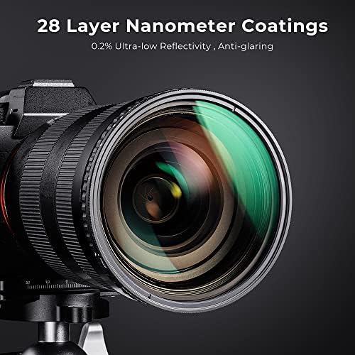 K & F Concept 72 мм Променлив филтър за обектив ND2-32 и Комплект капаци за филтри (2 бр.) Регулируем Филтър за обектив Неутрална Плътност с TPU-филтър за филтър на обектива