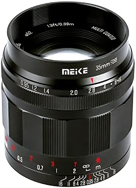Обектив Meike 35mm f0.95 с голяма бленда, Ръчно фокусиране, съвместим с беззеркальными камери на Canon EF-M Mount EOS M