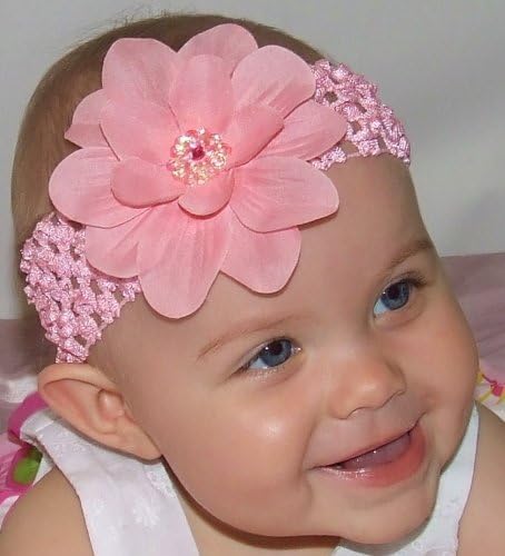 Превръзка на главата Claribel Бебе с цветя модел, вязаная на една кука, с весели рисунки за момичета, подходящ за новородени до