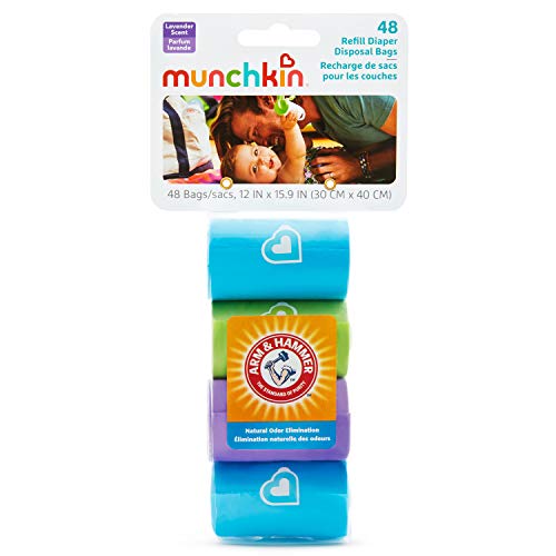 Манчкин® Пакети за отстраняване на памперси Arm & Hammer, 4 опаковки, 48 опаковки и ежедневна спрей HYP03™ от обрив с гипохлористым