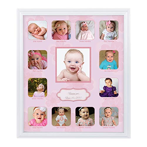 Рамка за снимка-Колаж за спомен от първата година на живота на детето, Мультирамки за снимки за Спомен, за Подарък за 1-вия Рожден Ден на Новороденото Размер на Домаш