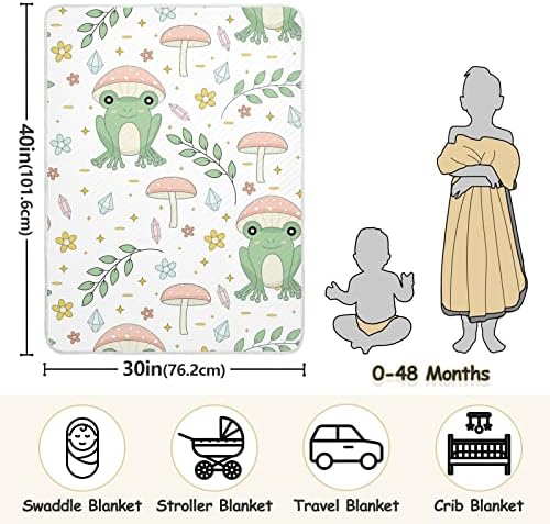 Пеленальное Одеяло с Лягушачьими Гъби, Памучно Одеало за Бебета, Като Юрган, Леко Меко Пеленальное Одеало за детско креватче,