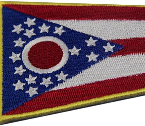 Флаг на щата Охайо, Бродирана Емблема, Шир, Пришитая на Нашивке OH