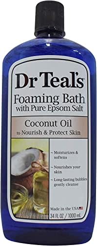 Подаръчен комплект Dr. Teal's Coconut Oil Foaming Bath за Деня на майката (3 опаковки, 34 грама) - Хранително и защитата кокосово масло,