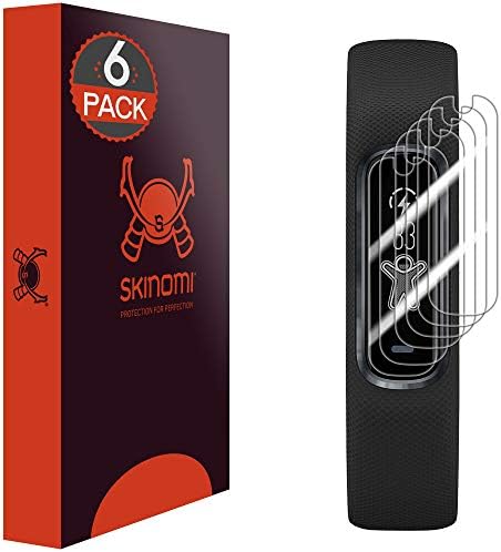 Защитно фолио Skinomi, която е съвместима с Garmin Vivosmart 4 (6 опаковки), Прозрачен филм TechSkin TPU със защита от мехурчета HD