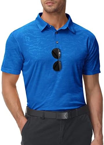 LLdress Мъжки Ризи Поло Влагоотводящая Риза за голф Dry Fit Performance С Къс ръкав