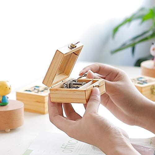 zhangruixuan-Shop 一件创意木质工艺品手摇式音乐盒 创意图案款八音盒学生(图片仅供参考，产品可选，默认随机发货)