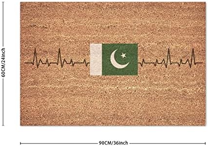 Подложка от кокосовата койры с противоплъзгаща подложка, Сърцебиене Националното знаме на Пакистан, Улични подложки за празнуване