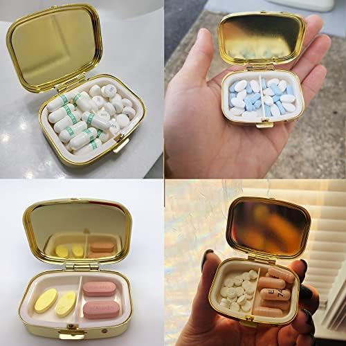 Органайзер за хапчета AmyZone Седмично 7-дневен Пътна Портативна компактна кутия за хапчета, калъф за съхранение на витамини/