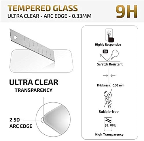 NEW'C [3 опаковки] е Предназначен за Samsung Galaxy A51 Защитно фолио за екран от закалено стъкло, калъф, Удобен, сверхпрочный