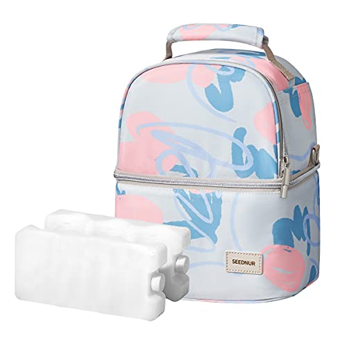 Чанта-хладилник за кърма SEEDNUR Пакет с лед, Изолирано Чанта за Повиване, Чанта за Памперси, Чанта-Молокоотсос, Раница, Лаптоп