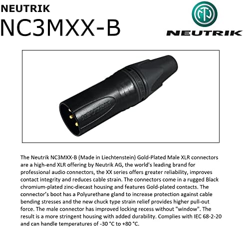 Най-добрите В СВЕТА на кабели 5-крак четириядрен балансиран кабел за свързване, обичай с помощта на тел Mogami 2534 и щепсела за стереотелефона Neutrik NC3MXX-B Male XLR и NP3X-B TRS TRS.