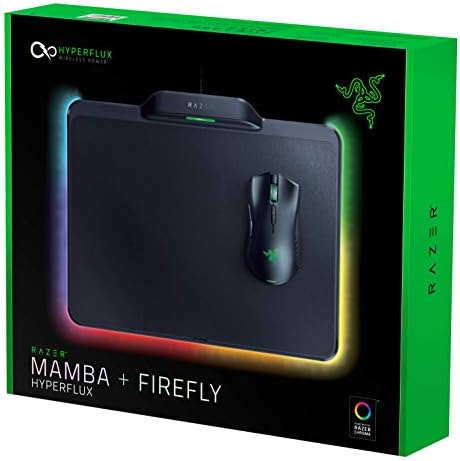 Безжична детска мишка и подложка за мишка Razer Mamba HyperFlux: Оптичен сензор с резолюция от 16 000 dpi; Цвят RGB осветление;