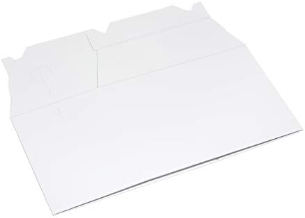 [50 опаковки] Бели подаръчни кутии за предложения - 9 x 5 x 6,75 инча - Хартиени Двойно кутии, Картонени Кутии за обяд с дръжка, Амбарные