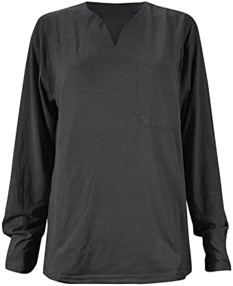 Мъжки ризи Henley с V-образно деколте, дълъг ръкав, Пролетно Облегающая бизнес Ежедневни тениска, Потник без яка и джоб