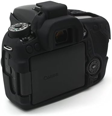 Силиконов Защитен Корпус CEARI Калъф за фотоапарат, Рамка за корпуса, Калъф за цифров фотоапарат Canon EOS 70D - Черен