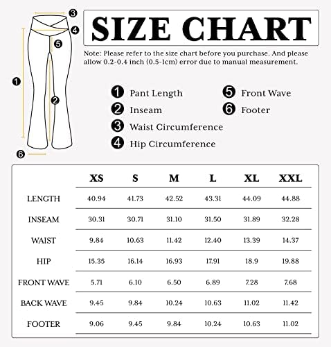 Дамски Разкроена панталони за йога CHANAN - Разкроена Гамаши за тренировки за жени - Разкроена панталони-Клеш с V-образно деколте и висока