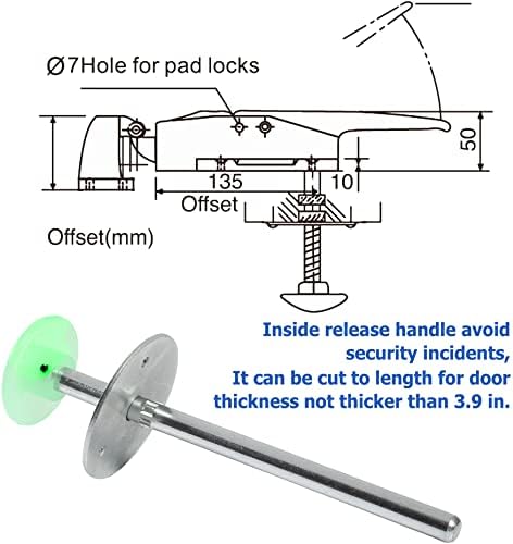 0058 Комплект защитни радиални ключалки за врати на хладилника с регулируем выступом с офсетов от 1/8 до 1/4 инча (за запирающейся врати)