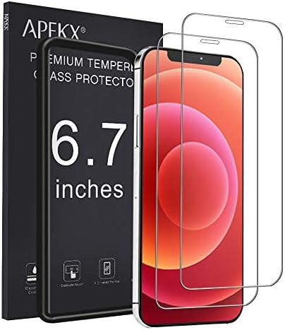 2 Опаковки със защитно фолио APEKX за iPhone 12Pro Max с диагонал на екрана 6,7 инча от закалено стъкло за Apple [Закалено стъкло] [HD
