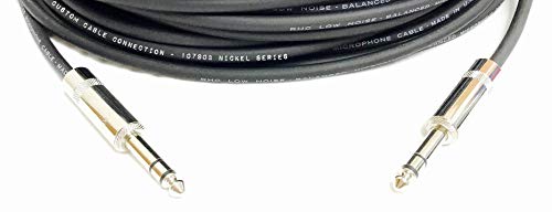 Индивидуално свързване на кабела 1 Метър Pro Audio REAN 1/4 инча (6,35 мм) до Балансиран TRS кабел REAN 1/4 инча (6,35 мм) TRS с позлатени конектори Rean NYS228BG