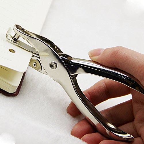 Перфоратор с една дупка, капацитет 8 листа, Класически Перфоратор за офис хартия за бродерия, занаяти собствените си ръце, е идеален за домашен