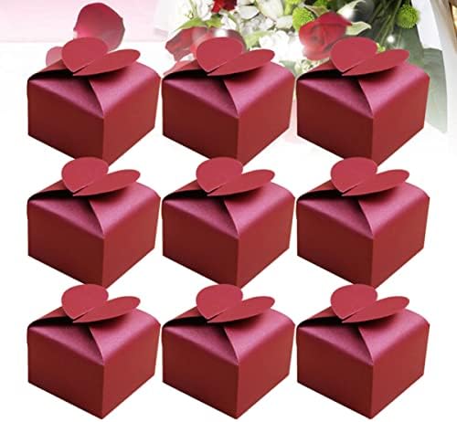jojofuny Шоколадова Подарък Кутия за Подарък Кутия Червена Подарък кутия 50шт Сватбени Бонбони Кутия за подарък за Сватба, Подарък
