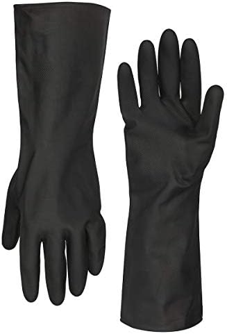 Ръкавици за почистване на Flexzilla Pro GC400PL за тежки условия на работа, Неопренови, 13, Черни, с дълги маншети L