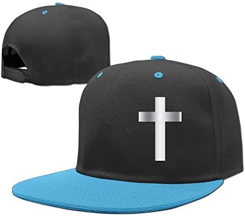 Детска бейзболна шапка в стил хип-Хоп с Християнски Кръст в Платиновом стил RoyalBlue