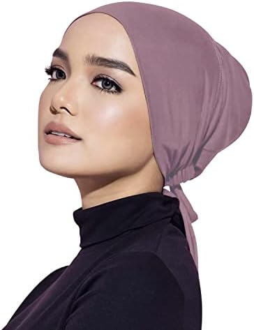 Faticinfa Шапчица-Хиджаб Под Шал с Завязкой Отзад, Трикотажни Вътрешна Шапки-Hijabs с Въже, Шапка-Хиджаб за Мюсюлманските Жени
